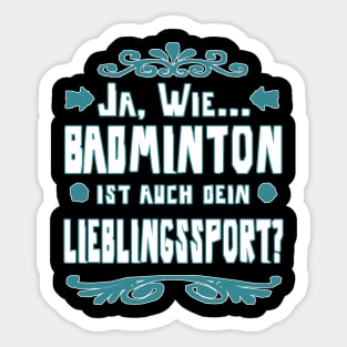 Badminton Schläger Federball Geschenkidee Sticker